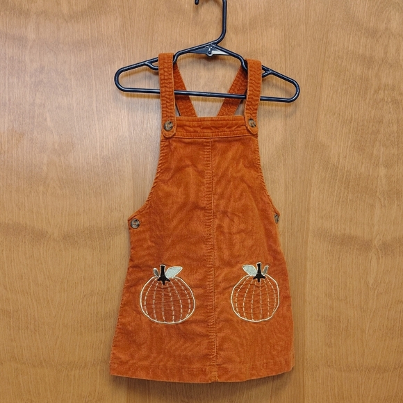 Isaac Mizrahi Other - Isaac Mizrahi Orange Corduroy Embroidered Pumpkin Dress